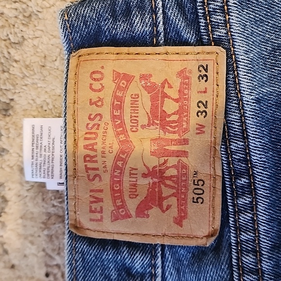 Vintage Levis Jeans 505 Mens Size 32x32 Light Blue Straight Denim Red Tag 90s - Picture 7 of 15